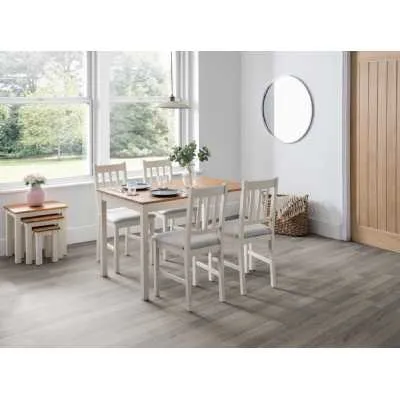 Coxmoor Rectangular Dining Table Ivory And Oak