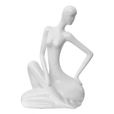 Ceramic Sitting Lady White