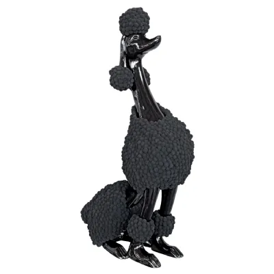 Black Pompom Poodle Statuette