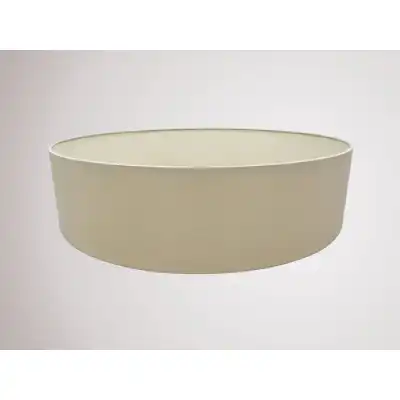 Serena Round Cylinder, 600 x 150mm Dual Faux Silk Fabric Shade, Nude Beige Moonlight