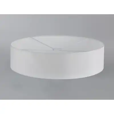 Serena Round Cylinder, 600 x 150mm Faux Silk Fabric Shade, White