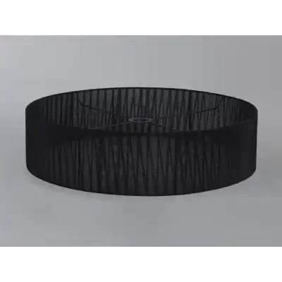 Serena Round Cylinder, 600 x 150mm Organza Shade, Black