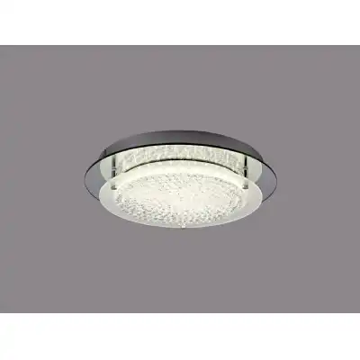 Gino Flush Ceiling, 360mm Round, 18W 1700 lm LED 4000K Polished Silver