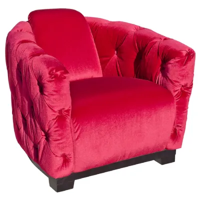 Deep Button Pink Club Chair