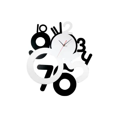 (DH) Infinity Funky Clock Black Silver