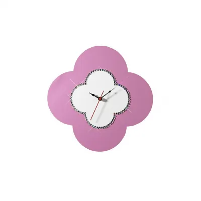 (DH) Infinity Flower Clock Pink White