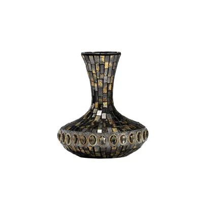 (DH) Almira Mosaic Grecian Vase Small Brown French Gold