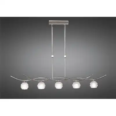 Dali Telescopic Pendant Line 5 Light G9, Polished Chrome