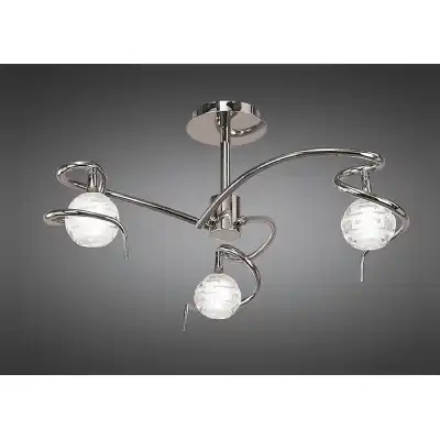 Dali Semi Flush 3 Light G9, Polished Chrome