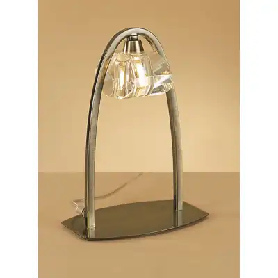 Alfa Large Table Lamp 1 Light G9, Antique Brass