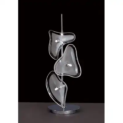 Otto Table Lamp 3 Light G4, Polished Chrome Frosted Glass, NOT LED CFL Compatible