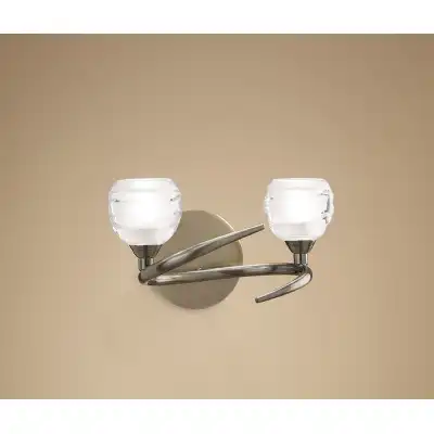 Loop Wall Lamp Switched 2 Light G9 ECO, Antique Brass