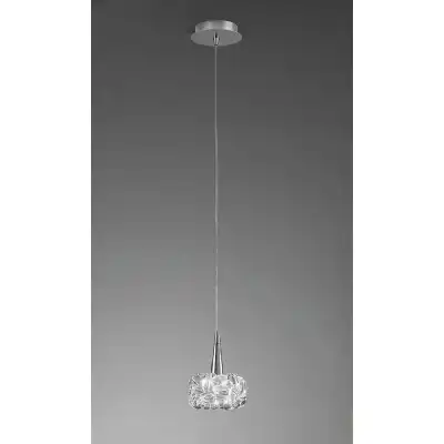 O2 Pendant 1 Light G9 Small, Polished Chrome