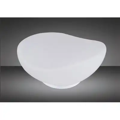 Opal Table Lamp 1 Light E27, White Base Frosted White Glass