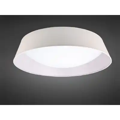 Nordica Flush Ceiling 60W LED 90cm Off White 3000K, 4200lm, White Acrylic With Ivory White Shade, 3yrs Warranty