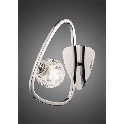 Lux Switched Wall Lamp 1 Light G9, Polished Chrome