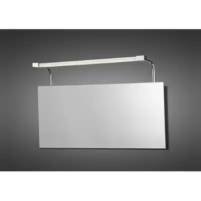 Sisley Wall Lamp 6W LED Chrome IP44 4000K, 420lm, Silver Frosted Acrylic Polished Chrome, 3yrs Warranty
