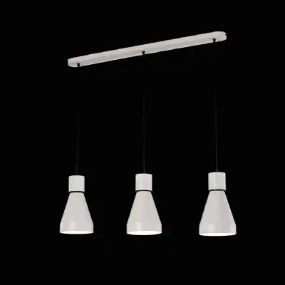 Kos Linear Pendant 3L 3 x E27 Max 40W, White Black