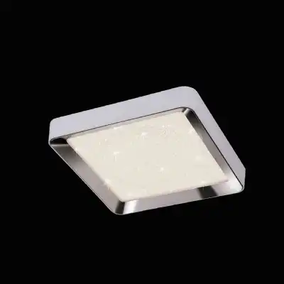 Male Flush 65cm Square 40W LED 3000K 6500K Tuneable, 3200lm, Remote Control Chrome White Acrylic, 3yrs Warranty