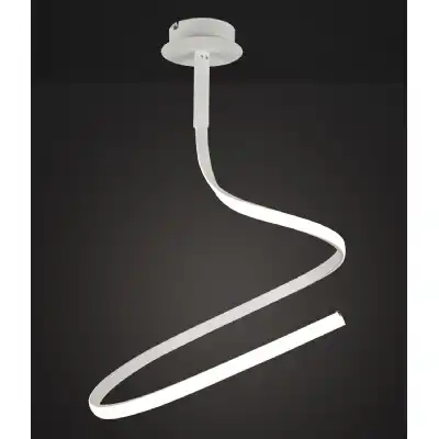 Nur Blanco Semi Flush 30W LED 3000K, 2400lm, Dimmable White Frosted Acrylic, 3yrs Warranty