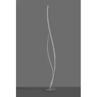Corinto Floor Lamp 174cm, 30W LED, 3000K, 2400lm Dimmable, Silver Chrome, 3yrs Warranty