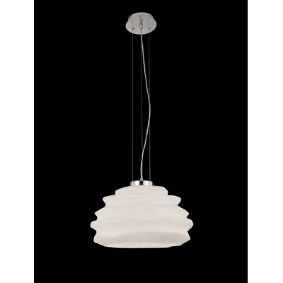 Nubole Pendant 40cm Round, 1 x E27 (Max 60W), Opal White