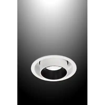 Garda Retractable Recessed Swivel Spotlight, 7W, 3000K, 610lm, Matt White And Black, Cut Out 84mm, Driver Included, Driver Included, 3yrs Warranty