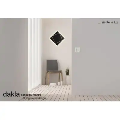 Dakla Wall Lamp, 12W LED, 3000K, 725lm, IP20, Black, 3yrs Warranty