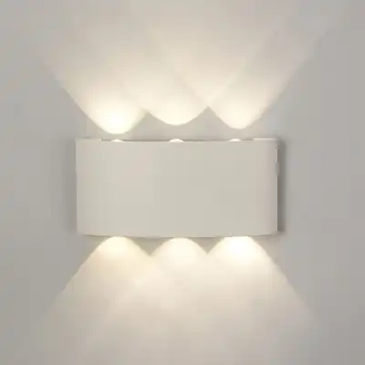 Arcs Wall Lamp, 6W LED, 3000K, 450lm, IP54, Sand White, 3yrs Warranty