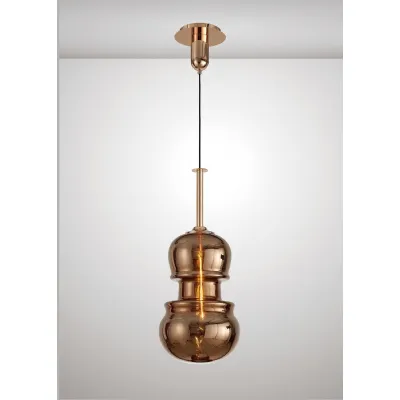 Sonata Pendant 29cm Round, 1 x E27, Copper