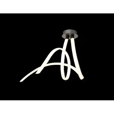 Armonia Semi Flush Spiral, Dimmable, 60W LED, 3000K, 4500lm, Titanium Frosted Acrylic, 3yrs Warranty