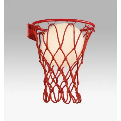 Basketball Wall Lamp, 1 x E27, Matt Red