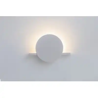 Eris 1 Light Wall Lamp, 8W LED, 3000K, 640lm, White, 3yrs Warranty