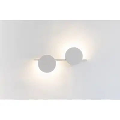 Eris 2 Light Wall Lamp, 16W LED, 3000K, 1280lm, White, 3yrs Warranty
