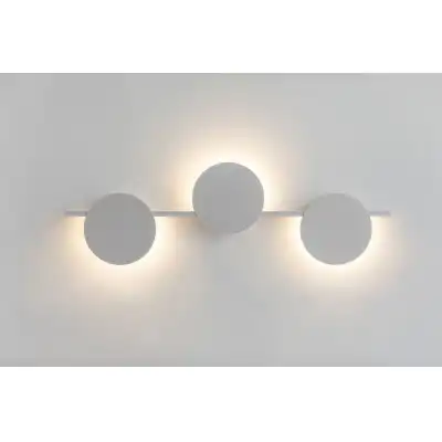 Eris 3 Light Wall Lamp, 24W LED, 3000K, 1920lm, White, 3yrs Warranty