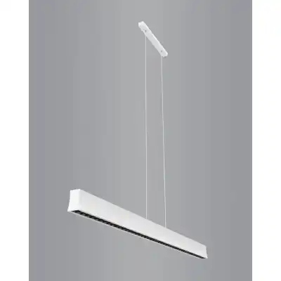 Hanok Linear Pendant 45deg, 38W LED, 3000K, 2650lm, White, 3yrs Warranty