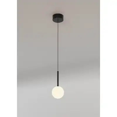 Cellar Pendant 1 Light, Replaceable 5W LEDs, 3000K, Black