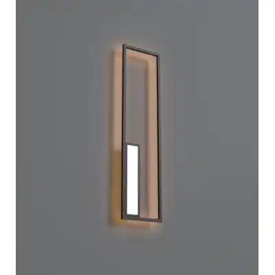 Boutique Rectangle Wall Lamp, 50W LED, 3000K, 2740lm, Black, 3yrs Warranty