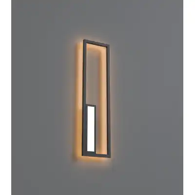 Boutique Rectangle Wall Lamp, Dimmable, 40W LED, 3000K, 2250lm, Black, 3yrs Warranty