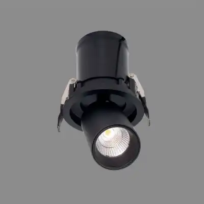 Garda Retractable Recessed Swivel Spotlight, 7W, 2700K, 610lm, Black, Cut Out 84mm, Driver Included, Driver Included, 3yrs Warranty