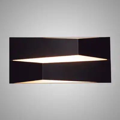 Fuji Wall Light 14W LED 3000K, 1250lm, Black, 3yrs Warranty