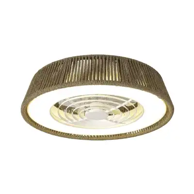 Polinesia Nautica 70W LED Dimmable Ceiling Light With Built In 35W DC Reversible Fan, Beige Oscu, 4200lm, 5yrs Warranty