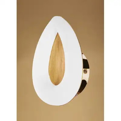 Juno Wall Lamp 5W LED 3000K, 450lm, Satin Gold Frosted Acrylic Gold, 3yrs Warranty