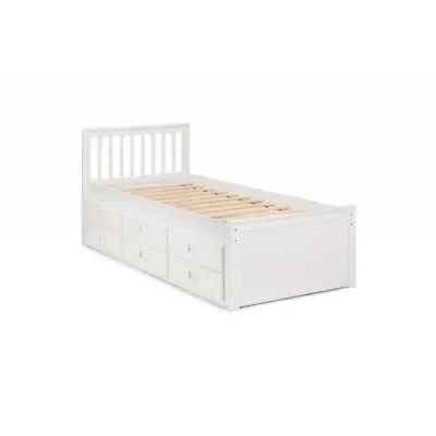 Maisie Bed With Underbed And Drawers Surf White
