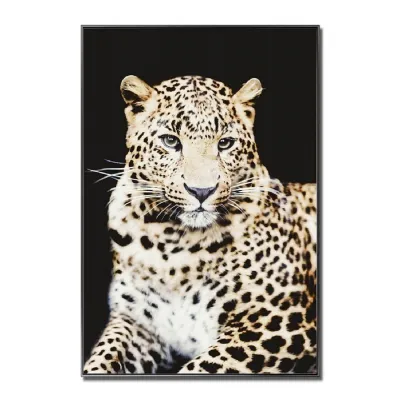 Cheetah Coloured Glass Art Picture