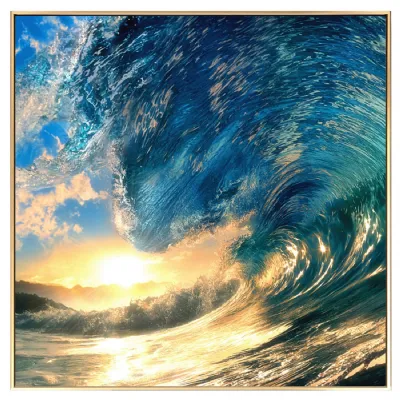 Ocean Wave Glass Wall Art Picture