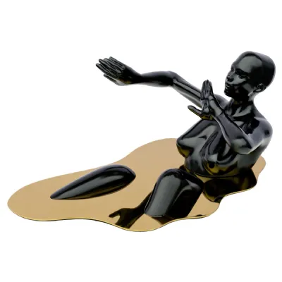 Bathing Lady Sculpture – Black