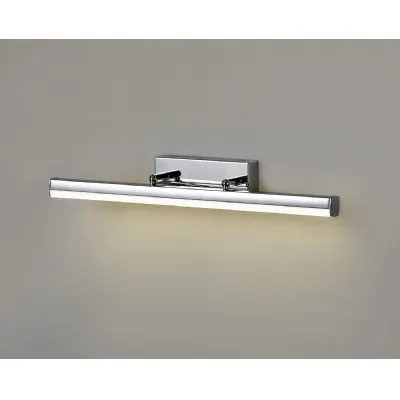 Dorset Wall Lamp Medium Adjustable, 1 x 12W LED, 4000K, 1192lm, IP44, Polished Chrome, 3yrs Warranty