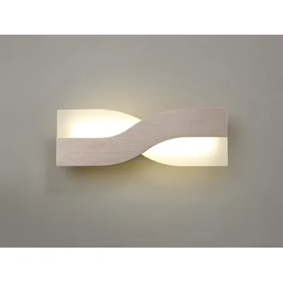Sussex Wall Lamp, 1 x 8W LED, 3000K, 640lm, Brushed Brown Frosted White, 3yrs Warranty