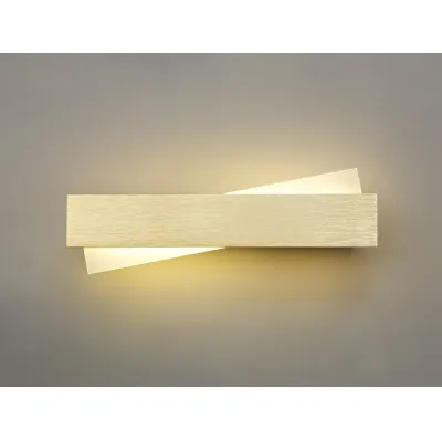 Dartford Wall Lamp, 1 x 8W LED, 3000K, 640lm, Brushed Gold Frosted White, 3yrs Warranty
